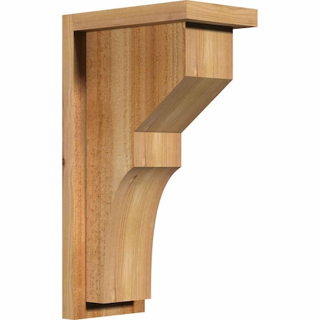 Ekena Millwork Monterey Rough Sawn Corbel w/Backplate, Western Red Cedar, 6"W x 10"D x 18"H COR06X10X18MON01RWR